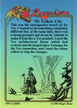1993 FPG Roger Dean #70 Yellow City Back