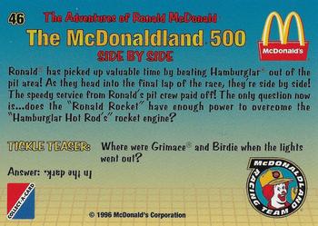1996 Collect-A-Card The Adventures of Ronald McDonald: The McDonaldland 500 #46 Side by Side Back