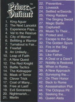1995 Prince Valiant #90 Checklist Front