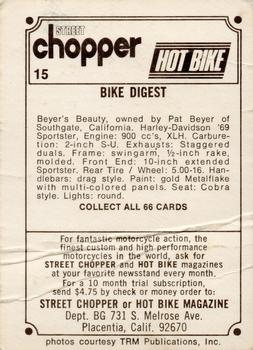 1972 Donruss Choppers & Hot Bikes #15 Beyer's Beauty Back