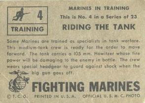 1953 Topps Fighting Marines (R709-1) #4 Riding the Tank Back