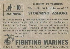 1953 Topps Fighting Marines (R709-1) #10 Storming Ashore Back