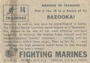 1953 Topps Fighting Marines (R709-1) #14 Bazooka! Back