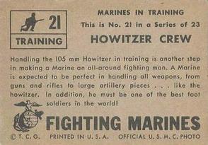 1953 Topps Fighting Marines (R709-1) #21 Howitzer Crew Back