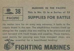 1953 Topps Fighting Marines (R709-1) #38 Supplies for Battle Back