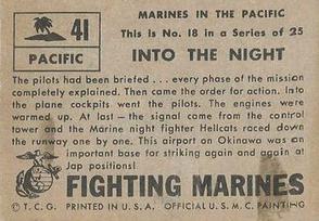 1953 Topps Fighting Marines (R709-1) #41 Into the Night Back