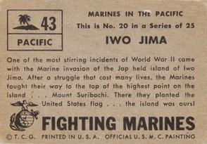 1953 Topps Fighting Marines (R709-1) #43 Iwo Jima! Back