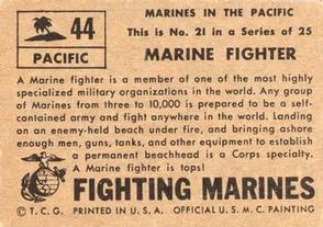 1953 Topps Fighting Marines (R709-1) #44 Marine Fighter Back