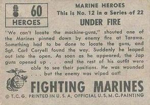1953 Topps Fighting Marines (R709-1) #60 Under Fire Back