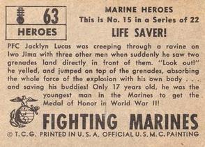 1953 Topps Fighting Marines (R709-1) #63 Life Saver! Back