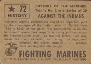 1953 Topps Fighting Marines (R709-1) #72 Against the Indians Back