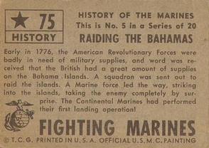 1953 Topps Fighting Marines (R709-1) #75 Raiding the Bahamas - 1776 Back
