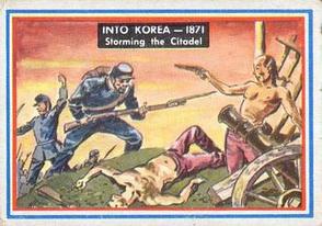 1953 Topps Fighting Marines (R709-1) #76 Into Korea - 1871 Front
