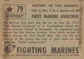 1953 Topps Fighting Marines (R709-1) #79 First Marine Aviator - 1912 Back