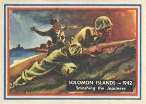 1953 Topps Fighting Marines (R709-1) #86 Solomon Islands - 1942 Front