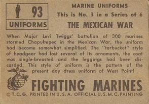 1953 Topps Fighting Marines (R709-1) #93 U. S. Marines - 1847 Back