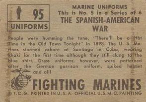 1953 Topps Fighting Marines (R709-1) #95 U. S. Marines - 1898 Back