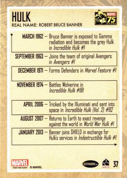 2014 Rittenhouse Marvel 75th Anniversary #37 Hulk Back