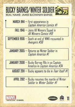 2014 Rittenhouse Marvel 75th Anniversary #11 Bucky Barnes / Winter Soldier Back