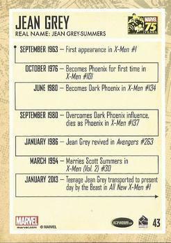 2014 Rittenhouse Marvel 75th Anniversary #43 Jean Grey Back
