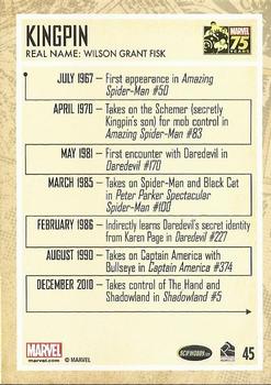 2014 Rittenhouse Marvel 75th Anniversary #45 Kingpin Back