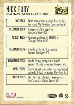 2014 Rittenhouse Marvel 75th Anniversary #56 Nick Fury Back