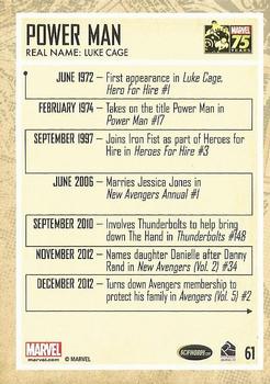 2014 Rittenhouse Marvel 75th Anniversary #61 Power Man Back