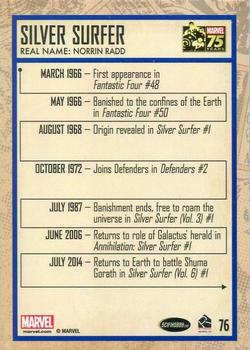 2014 Rittenhouse Marvel 75th Anniversary - Sapphire #76 Silver Surfer Back
