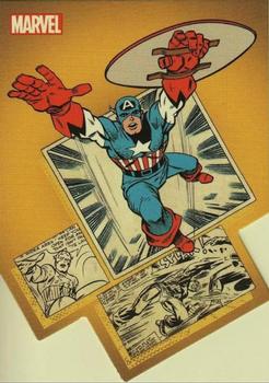 2014 Rittenhouse Marvel 75th Anniversary - Die Cut Panel Burst #PB2 Captain America Front