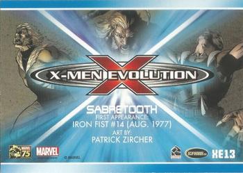 2014 Rittenhouse Marvel 75th Anniversary - X-Men Evolution #XE13 Sabretooth Back