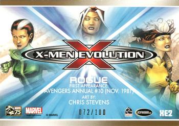 2014 Rittenhouse Marvel 75th Anniversary - X-Men Evolution Gold #XE2 Rogue Back