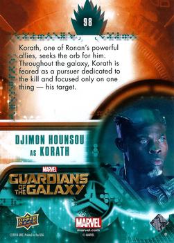 2014 Upper Deck Guardians of the Galaxy - Retail #98 Djimon Hounsou as Korath Back