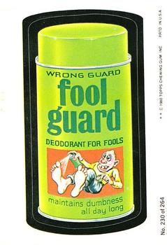 1980 Topps Wacky Packages (4th Series Rerun) #230 Fool Guard Front