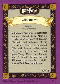 2004 Warner Bros. Harry Potter Chocolate Frog Wizard Cards Series 2 #10 Voldemort Back