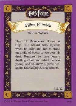2004 Warner Bros. Harry Potter Chocolate Frog Wizard Cards Series 2 #11 Filius Flitwick Back
