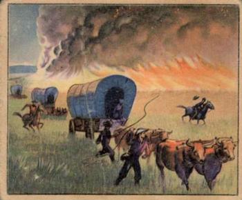 1949 Bowman Wild West (R701-19) #A-16 Prairie Fire Front