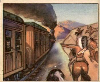 1949 Bowman Wild West (R701-19) #A-29 Indians Attack Iron Horse Front