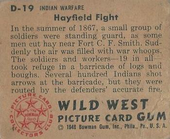 1949 Bowman Wild West (R701-19) #D-19 Hayfield Fight Back
