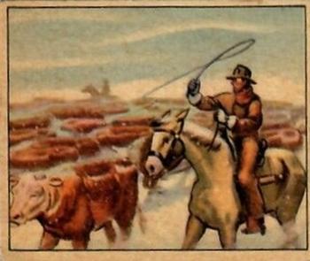 1949 Bowman Wild West (R701-19) #E-10 Fighting a Blizzard Front