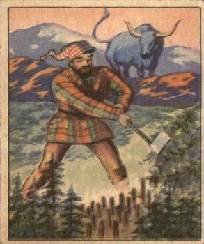 1949 Bowman Wild West (R701-19) #G-1 Mighty Paul Bunyan Front