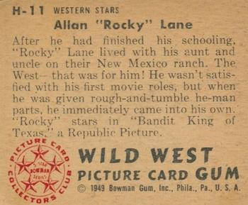 1949 Bowman Wild West (R701-19) #H-11 Allan 