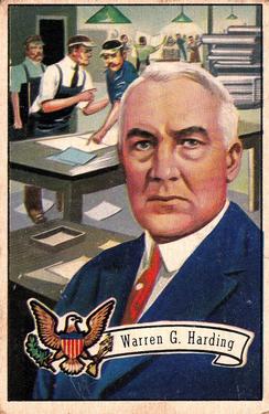 1952 Bowman U.S. Presidents (R701-17) #31 Warren G. Harding Front