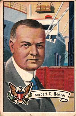 1952 Bowman U.S. Presidents (R701-17) #33 Herbert Hoover Front