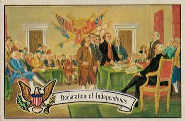 1952 Bowman U.S. Presidents (R701-17) #2 Declaration of Independence Front