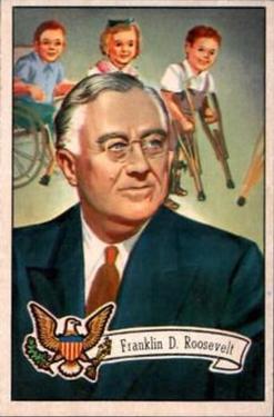 1952 Bowman U.S. Presidents (R701-17) #34 Franklin D. Roosevelt Front