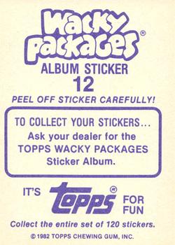 1982 Topps Wacky Packages Stickers #12 Liptorn Back