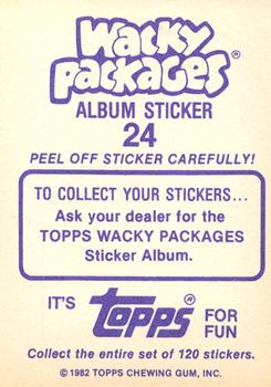 1982 Topps Wacky Packages Stickers #24 Cult 45 Back