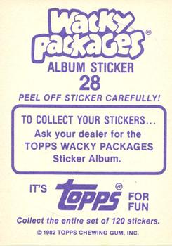 1982 Topps Wacky Packages Stickers #28 Mr. Goodbye Back
