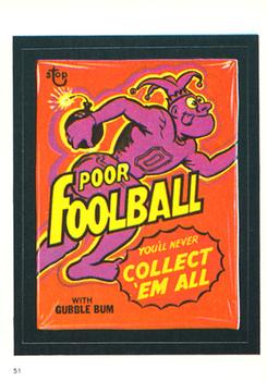 1982 Topps Wacky Packages Stickers #51 Stop Foolball Cards Front