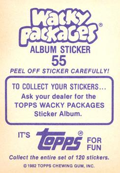 1982 Topps Wacky Packages Stickers #55 Peter Pain Back